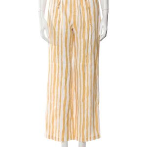 Reformation Olina Linen Pant Capri Stripe - Size S